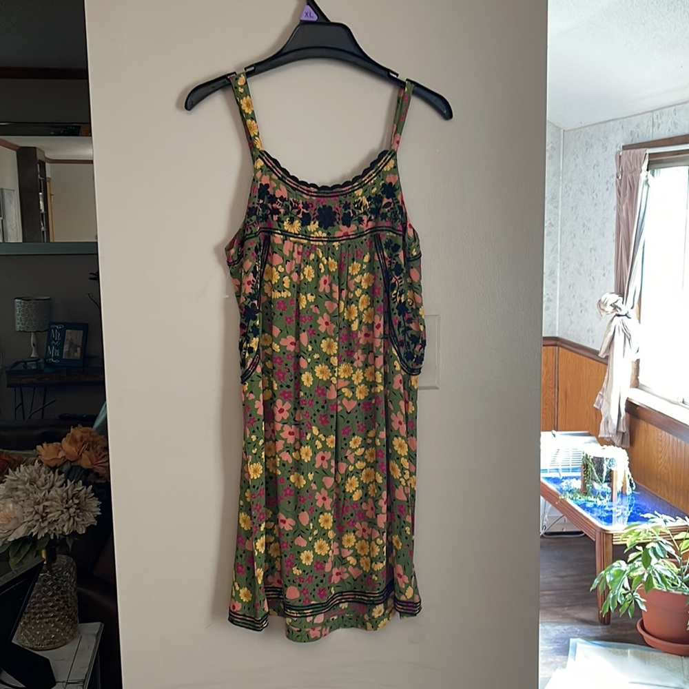 Cousin Earl. Sz S. Green, Pink & Yellow Dress - Picture 2 of 2